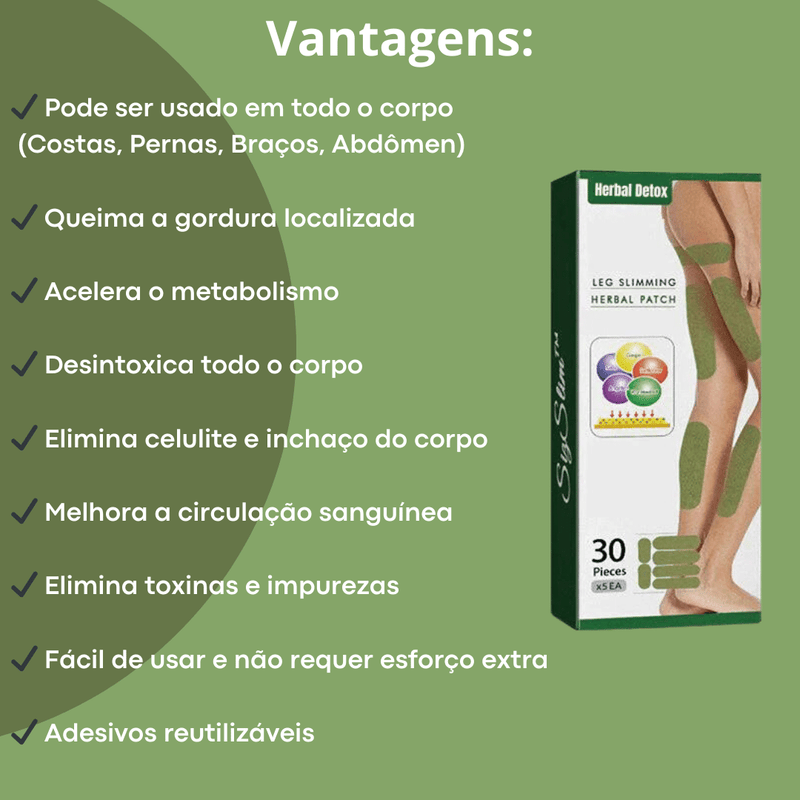 Adesivos HerbalDetox™ - Elimine Impurezas Do Corpo. 30 Unidades Reutilizáveis - Galeria desconto 